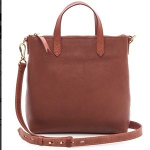 Madewell Small Transport Leather Crossbody Tote
